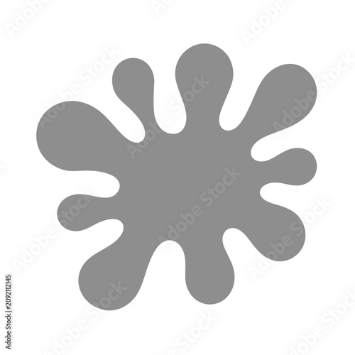 Gray Splatter Shape with Rounded Edges Design.