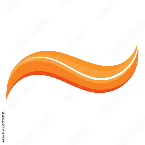 Abstract orange wave vector design