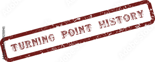 Bild auf Leinwand A vintage red rubber stamp design marks a significant turning point in history,