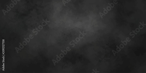 Foto Abstract Black Smoke Grunge Texture Background with Dark Fog and Vintage Wall Pa