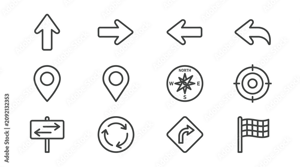 Fototapeta premium Direction_symbols_vector_icon_co?_202607050454.eps