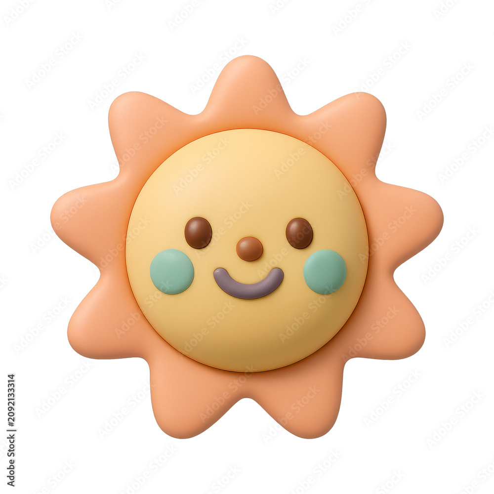 Fototapeta premium PNG Cute smiling sun illustration