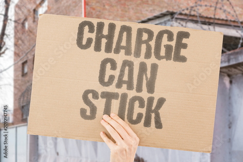 Canvastavla "Charge Can Stick" This act carries real legal weight