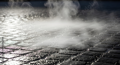 Golden dust cloud swirling in the air against a dark background