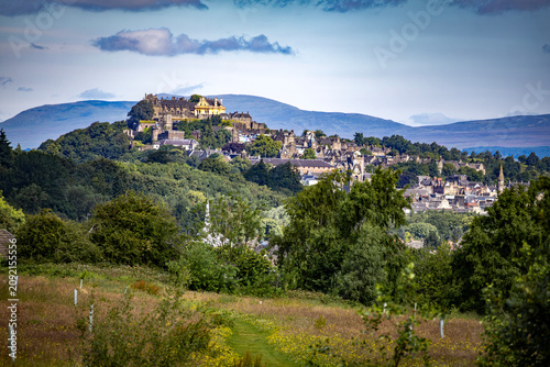 Photography panoramic view of the Stirling Castle, Scotland