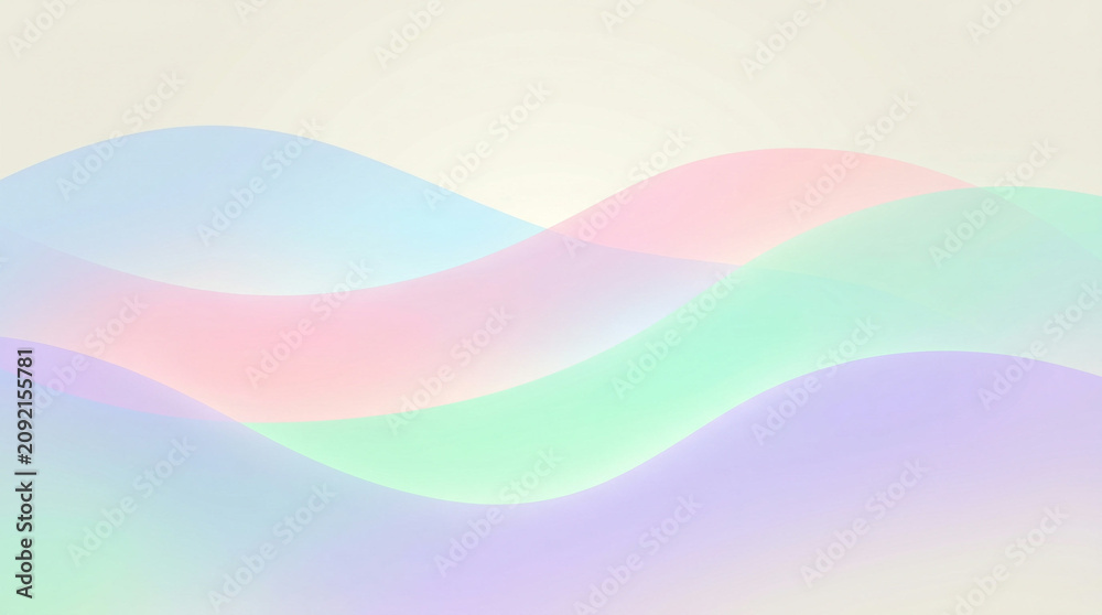 Naklejka premium Soft Pastel Wave Gradient