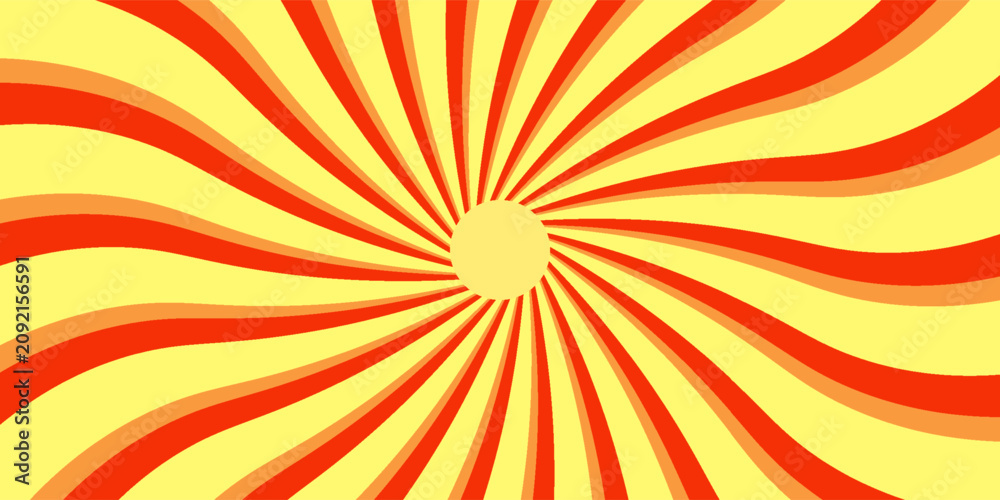 Obraz premium Autumn color sun rays background. Abstract orange sun rays design wallpaper.