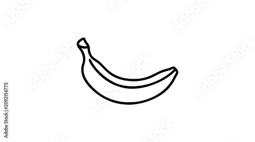 Photography A clean black and white line art vector icon of a bunch of bananas clustered together, suitable for farmers market graphics, tropical theme designs, and food app interfaces