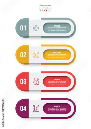 Infographic template business concept with workflow.