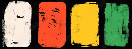 Fotografía Graffiti text box with texture grunge doodle and rectangle shape for rough urban poster