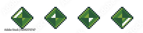 Принти на полотні Animated pixel art gems sprite sheet