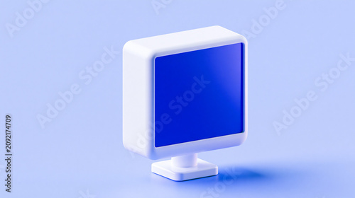 computer monitor with graph