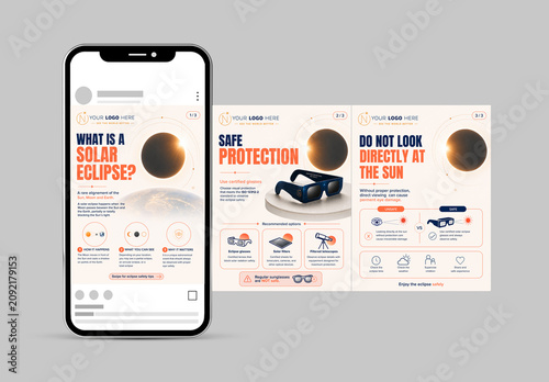 Optics Eclipse Safety Tips Social Media Carousel