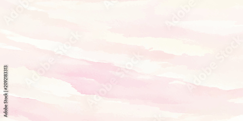 Fotografía Abstract Blue Watercolor Sky Background with Soft White Clouds Bright Sunlight a