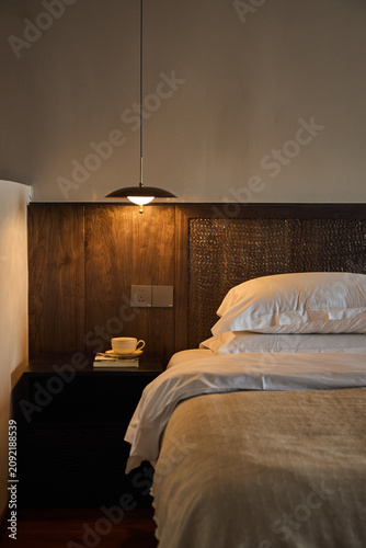 hotel room with bed