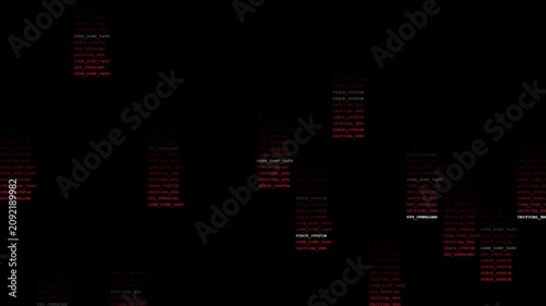 System Critical Errors: Diagnostic Messages on a Black Interface