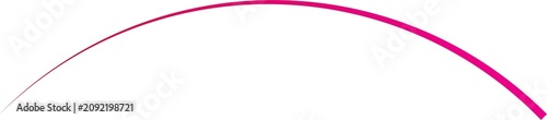 Fotografie A single pink curved line arching gracefully isolated on transparent background