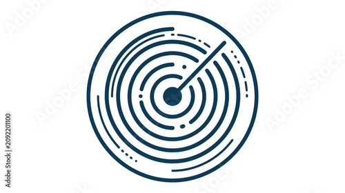 Foto Radar screen icon, navigation, detection, technology, search, monitoring