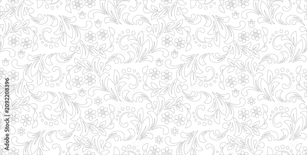 Obraz premium PrintElegant Seamless Floral Pattern Vector Background for Sophisticated Art