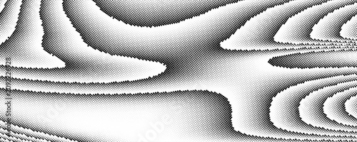 Monochrome Fabric Texture With Soft Draped Folds in Abstract Halftone Pattern For Backgrounds.vector illustration eps10