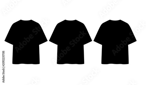 Black t shirt silhouette mockup