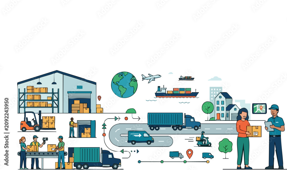 Fototapeta premium Isometric City Street Scene Vector Illustration with Buildings Houses Cars Bus Truck Map and Business Technology Web Infographic Icons Design Concept