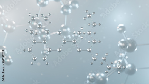 Cuadro en lienzo carbosulfan molecular structure, 3d model molecule, insecticide structural chemi