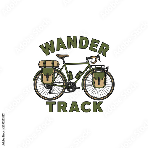 Rigged Diamond Frame Touring Bicycle Emblem