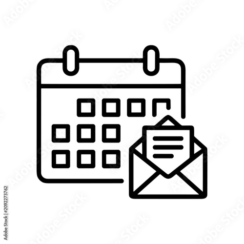 Canvas-taulu Email Calendar Icon Notification Schedule.