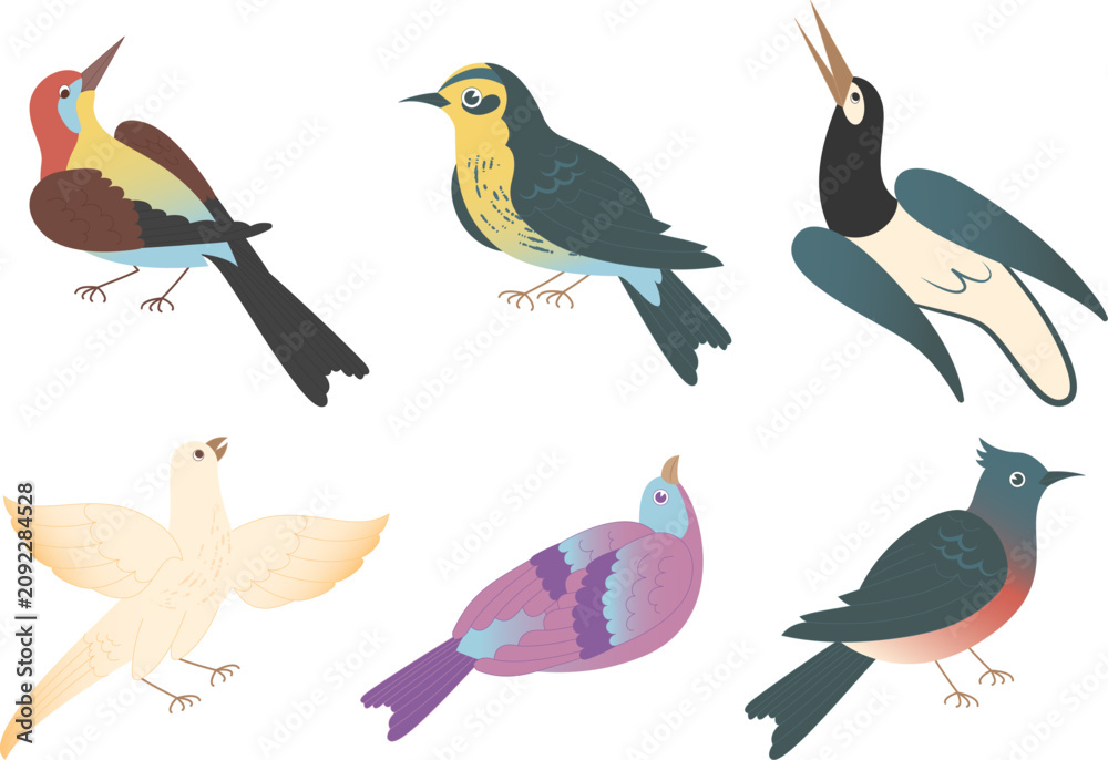 Fototapeta premium royal animal part of kings kingdom, multiple bird in one theme