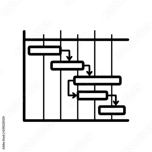 Canvas Print Flowchart diagram with arrows and boxes.