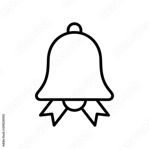 фотографія Bell Icon With Ribbon Decoration.