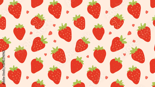 Template icon strawberry pattern fabric motif for summer decor design