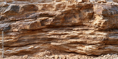 Close-Up of Layered Sedimentary Rock Formation