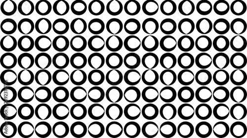 фотографія Geometric pattern of numerous solid black circles arranged in a uniform grid lay