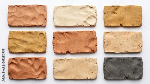 Handmade Clay Texture Surfaces with Natural Fingerprints