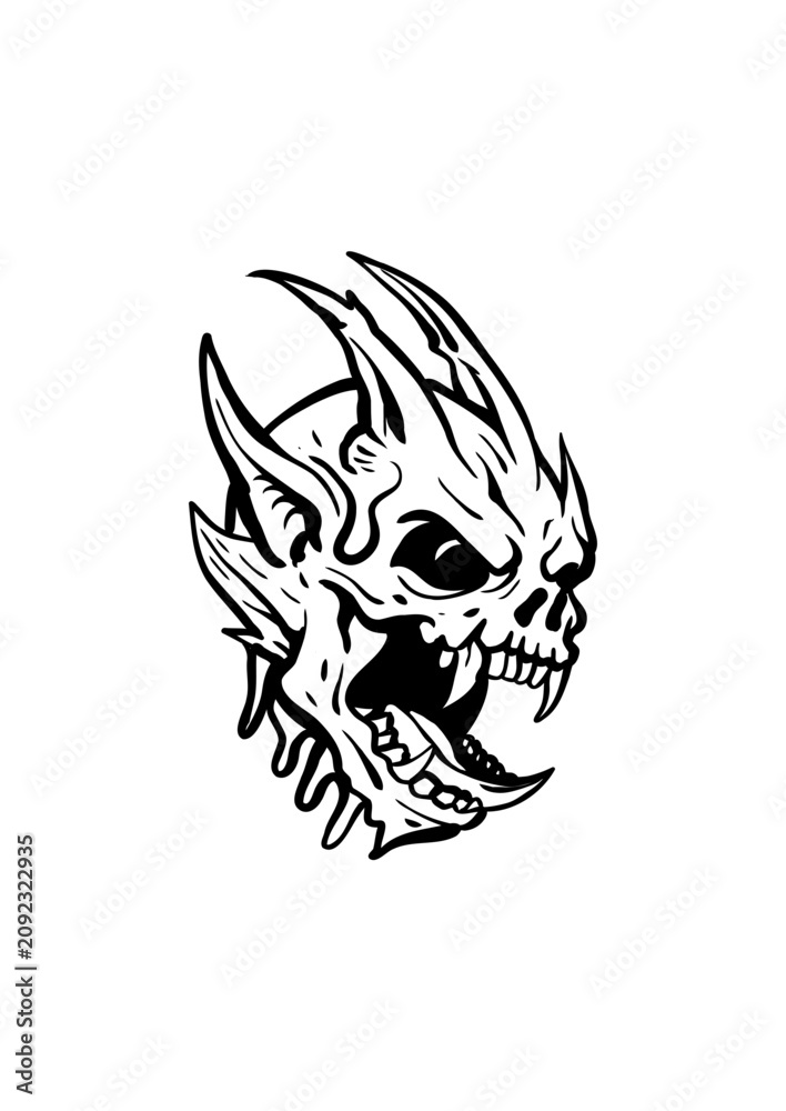 Fototapeta premium monster skull