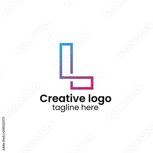 Letter L Creative logo design template 