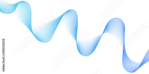 Vector abstract blue wave Futuristic white abstract background. geometric flowing web smoke sound music digital blend curve line texture backgound.