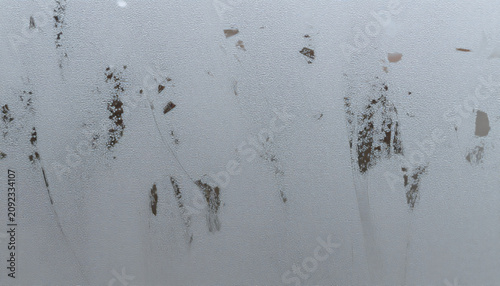 Close-up Macro Texture of Frosted Glass Surface