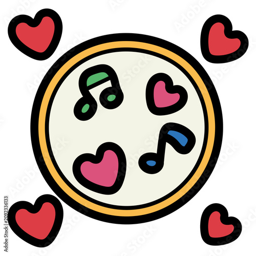 Obraz na plátně music illustration