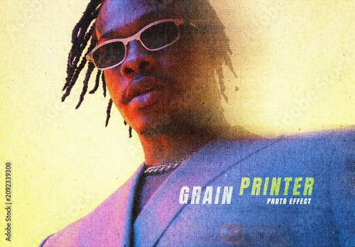 Grain Printed Halftone Effect For Poster And Print Design