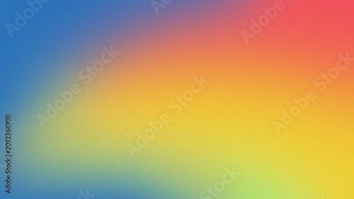 Bild auf Leinwand Energetic bright blue yellow orange grainy gradient background with moderate tex