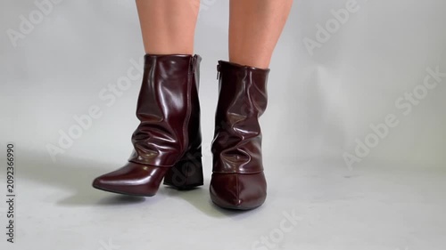 Woman Modeling High Heel Sandals - Close Up Female Footwear