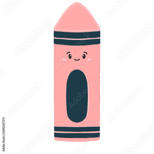 Red crayon cartoon