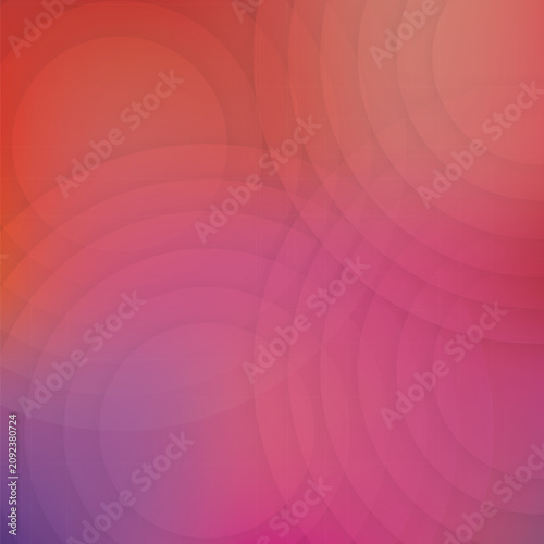 Abstract Geometric Gradient Background with Transparent Overlapping Circles in Warm Red Pink Purple Tones