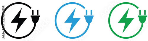Bild auf Leinwand Car charging point icon vector illustration representing electric vehicle chargi