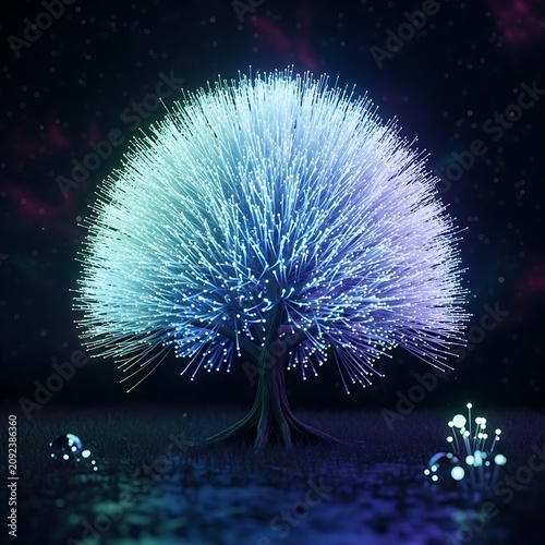 Vibrant purple and blue fireworks display in night sky.