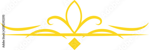Obraz na płótnie Elegant Gold Decorative Divider