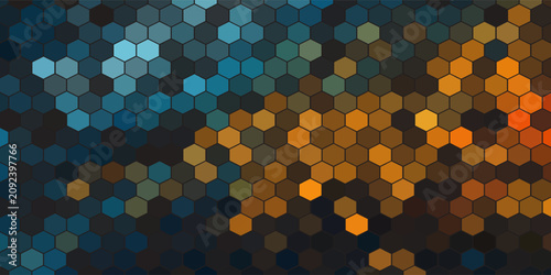 Konstfotografi vector abstract irregular polygon background - triangle low poly pattern - brown